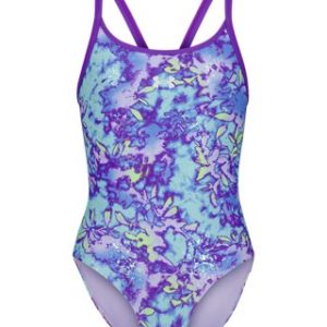 UA Floral Dye Girls' 1-Piece Swimsuit