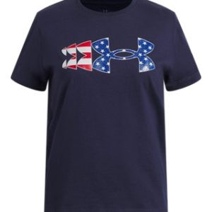 UA Freedom Glitter Girls' Short Sleeve