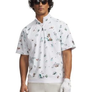 UA Drive Wind Golf Trip Men's Short Sleeve ½ Zip
