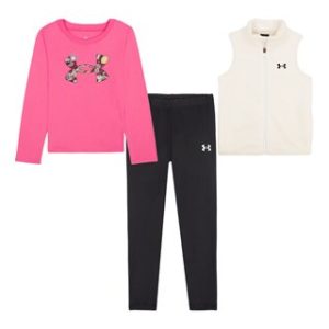 UA Sherpa Little Girls' 3-Piece Vest Set