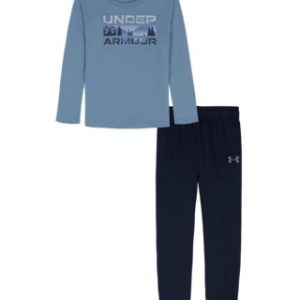 UA Stacked Logo Little Boys' Long Sleeve & Joggers Set