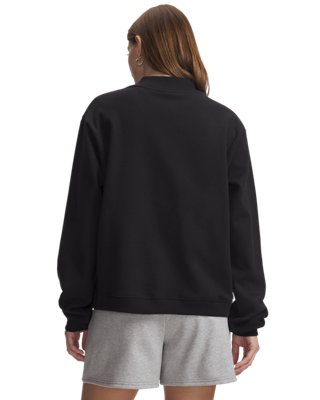 UA Icon Fleece Wordmark Mock Neck Women's Long Sleeve - Image 2