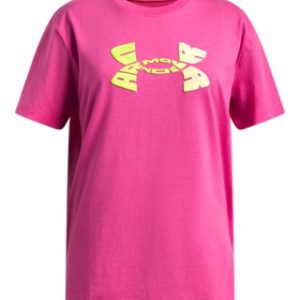 UA Big Logo Wordmark Girls' Oversized Short Sleeve